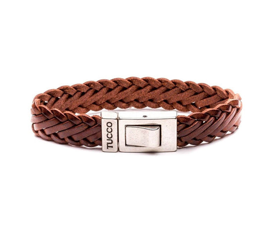 Tucco- Pulsera en cuero trenzada 7 inch