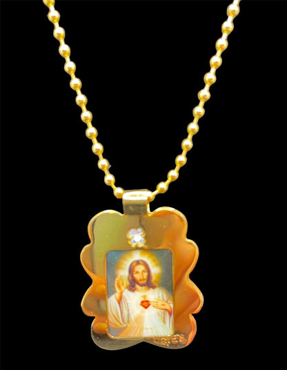 Collar escapulario corazón de Jesús