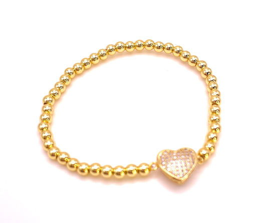 Pulsera oro corazón