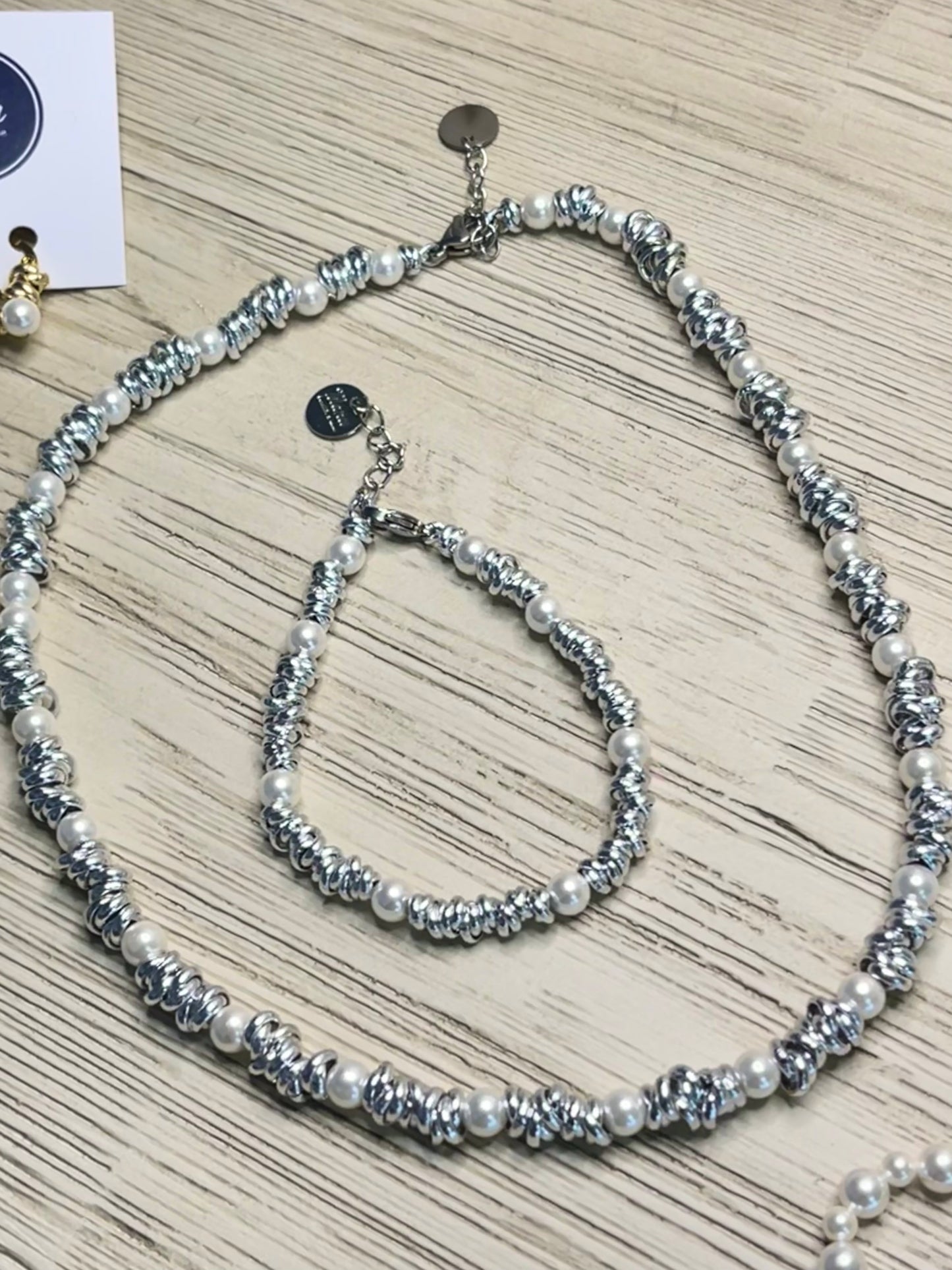 Manu- Colección argolla y perlas plata