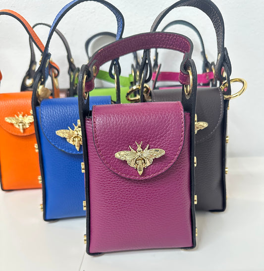 Queen Bee-Cartera en piel- varios colores