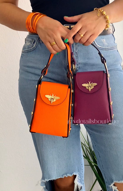 Queen Bee-Cartera en piel- varios colores